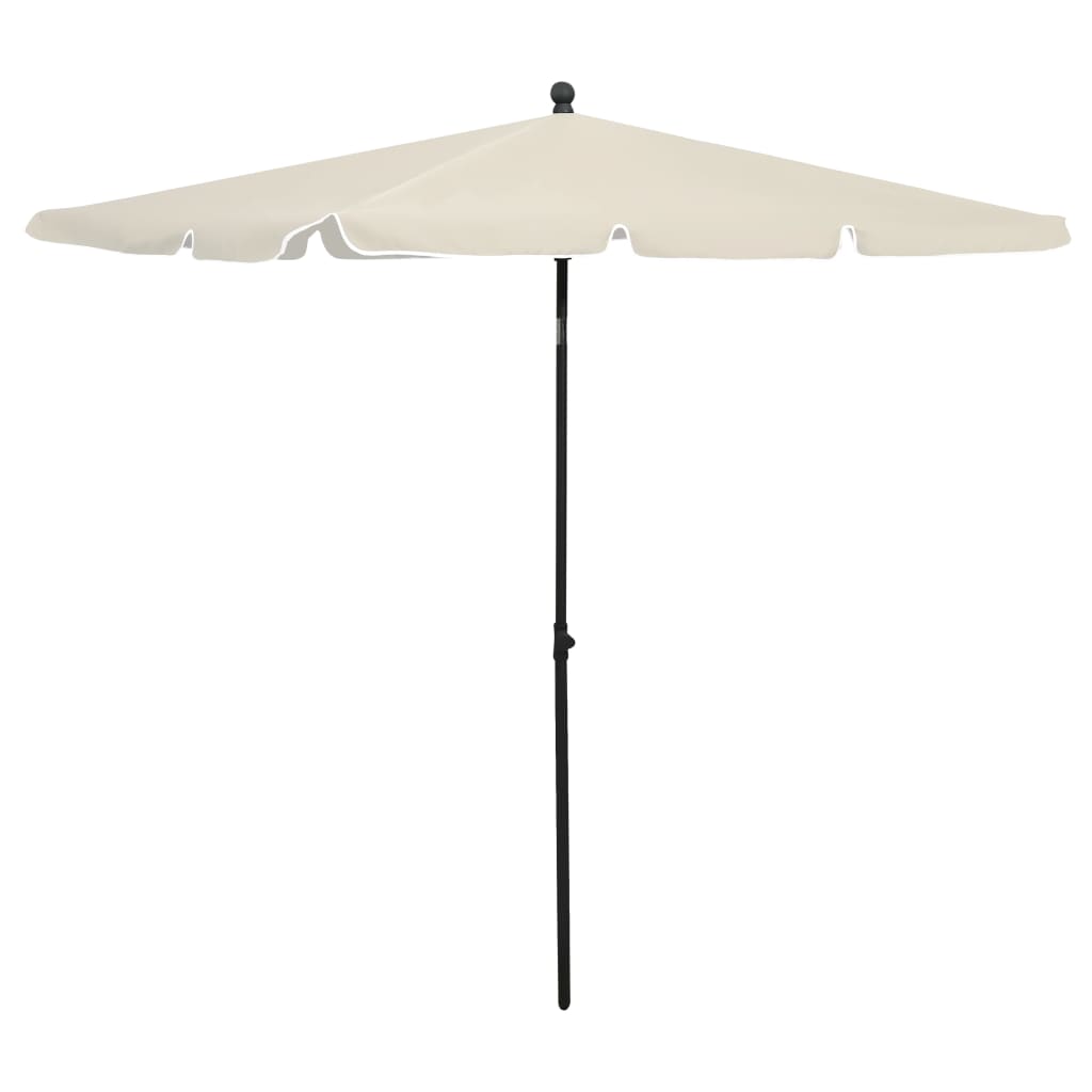 Garden parasol with pole 210x140 cm Sand