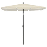 Garden parasol with pole 210x140 cm Sand