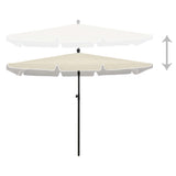 Garden parasol with pole 210x140 cm Sand