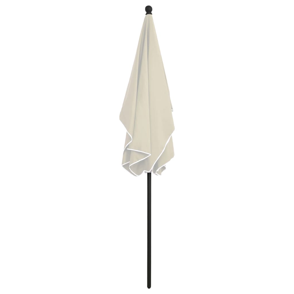 Garden parasol with pole 210x140 cm Sand