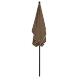 Garden parasol with pole 210x140 cm Taupe