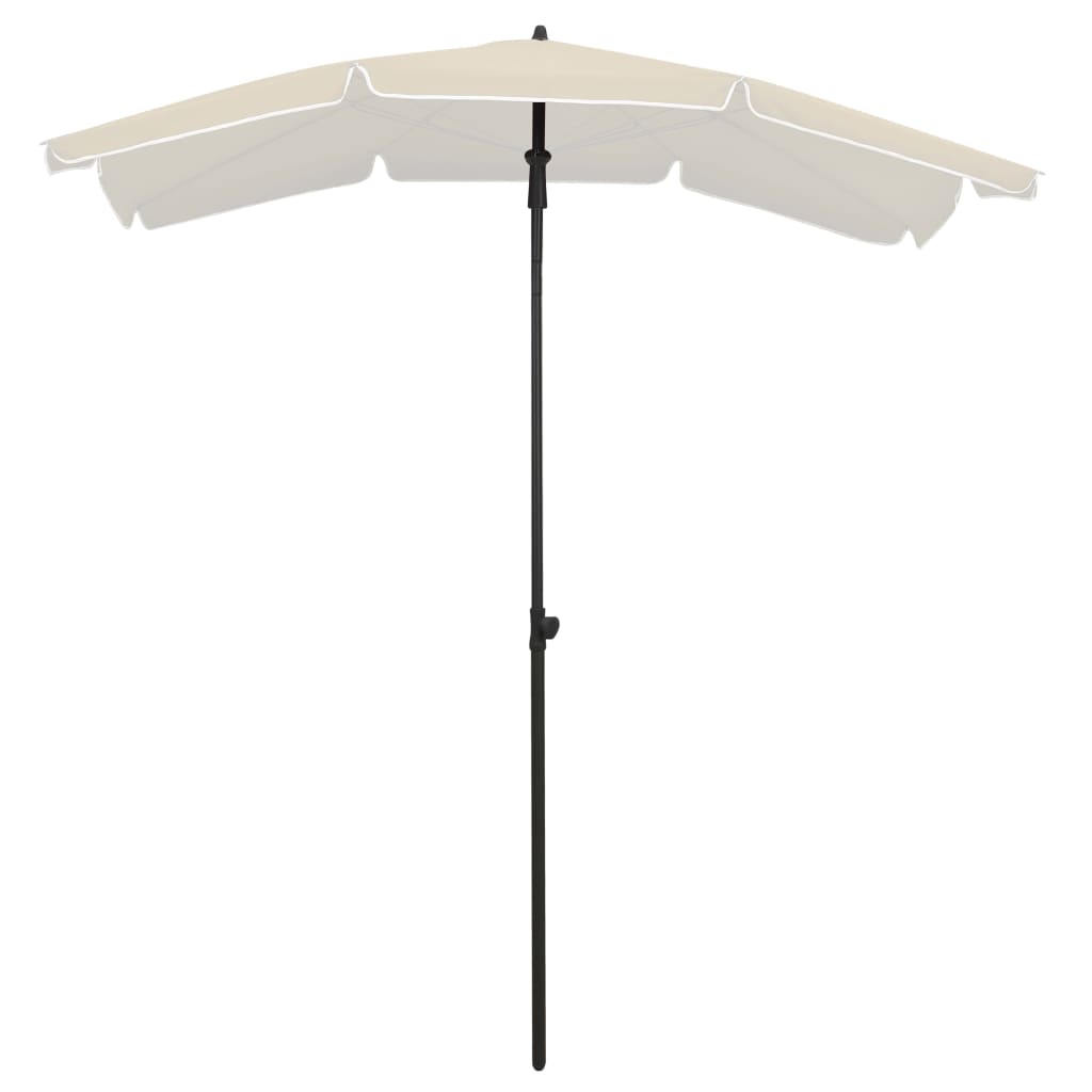 Garden parasol with pole 200x130 cm sand