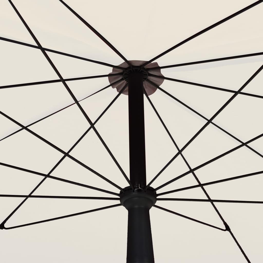 Garden parasol with pole 200x130 cm sand