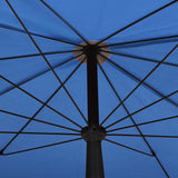 Garden parasol with pole 200x130 cm azure blue