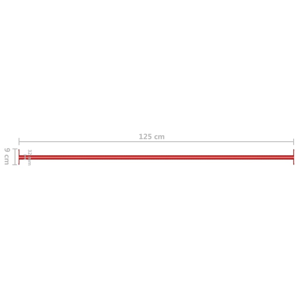 Barre de retournement 125 cm Acier Rouge