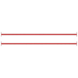 Barres fixes d'exercice 2 pcs 125 cm Acier Rouge