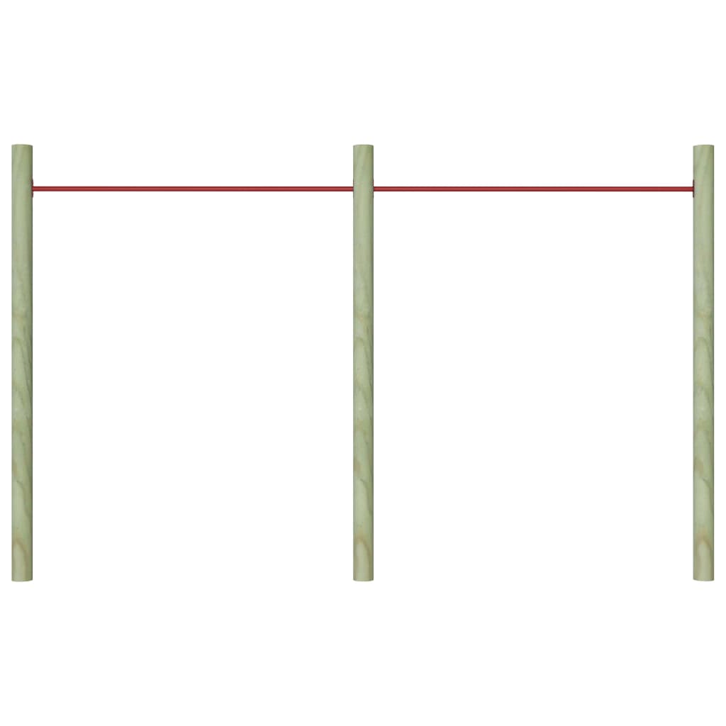 Barres fixes d'exercice 2 pcs 125 cm Acier Rouge