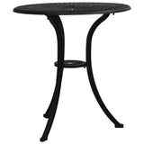 Table de jardin Noir 62x62x65 cm Aluminium coulé