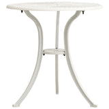 Table de jardin Blanc 62x62x65 cm Aluminium coulé