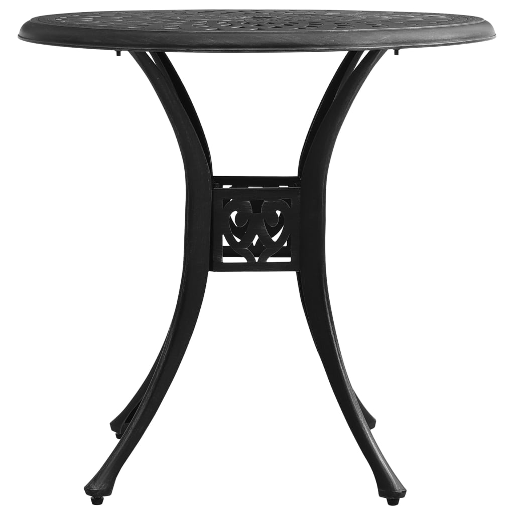 Table de jardin Noir 78x78x72 cm Aluminium coulé