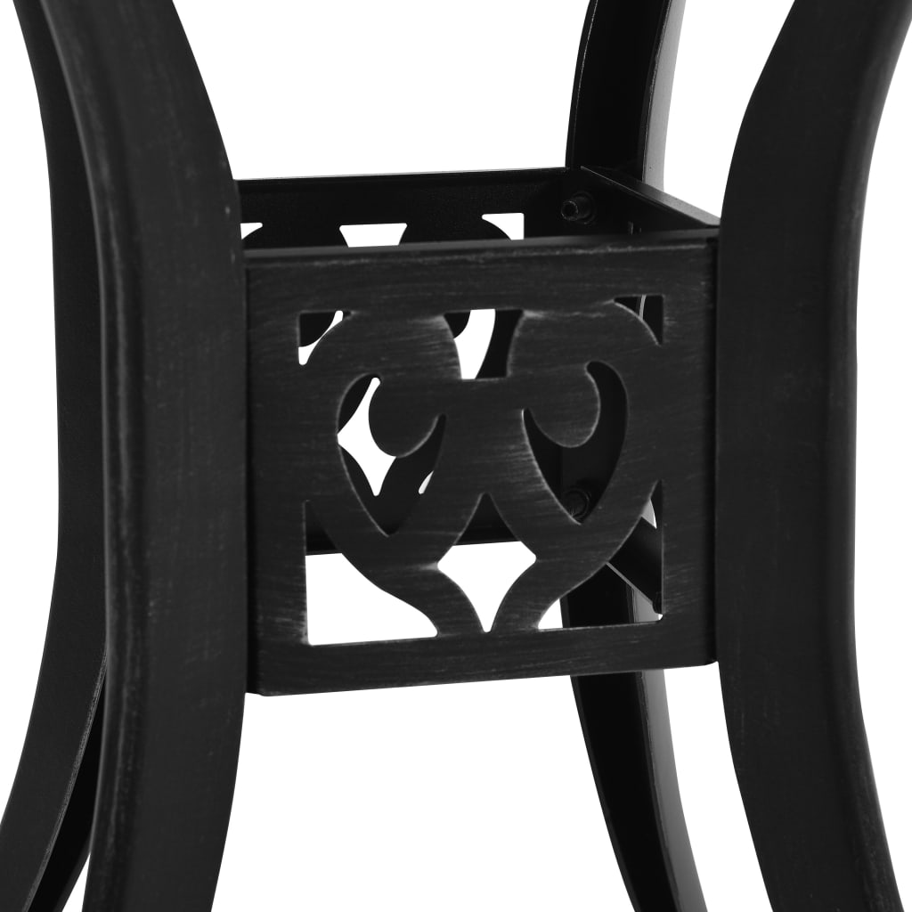 Table de jardin Noir 78x78x72 cm Aluminium coulé