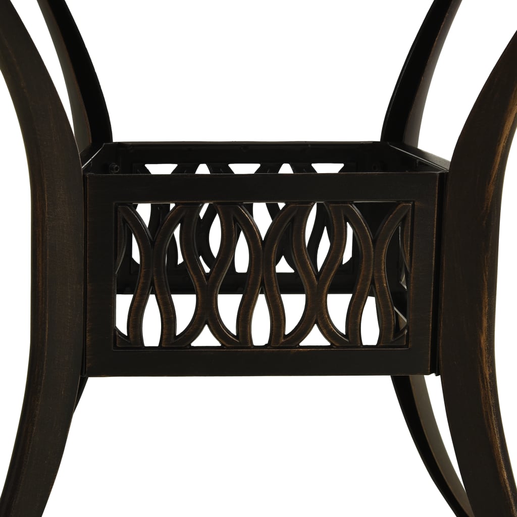 Table de jardin Bronze 90x90x74 cm Aluminium coulé