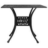 Black garden table 90x90x73 cm Cast aluminum