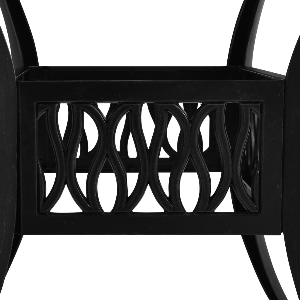 Black garden table 90x90x73 cm Cast aluminum