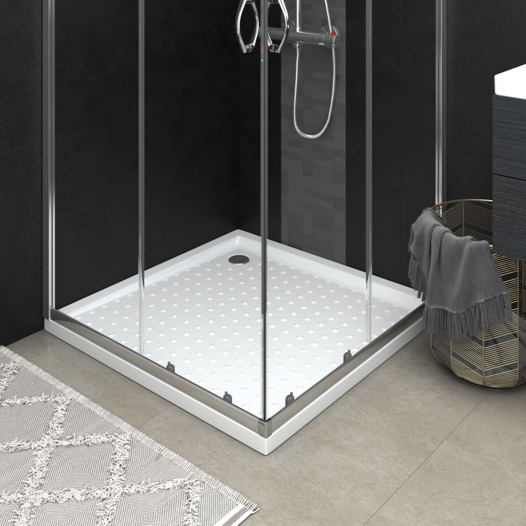 Receveur de douche avec picots Blanc 90x90x4 cm ABS