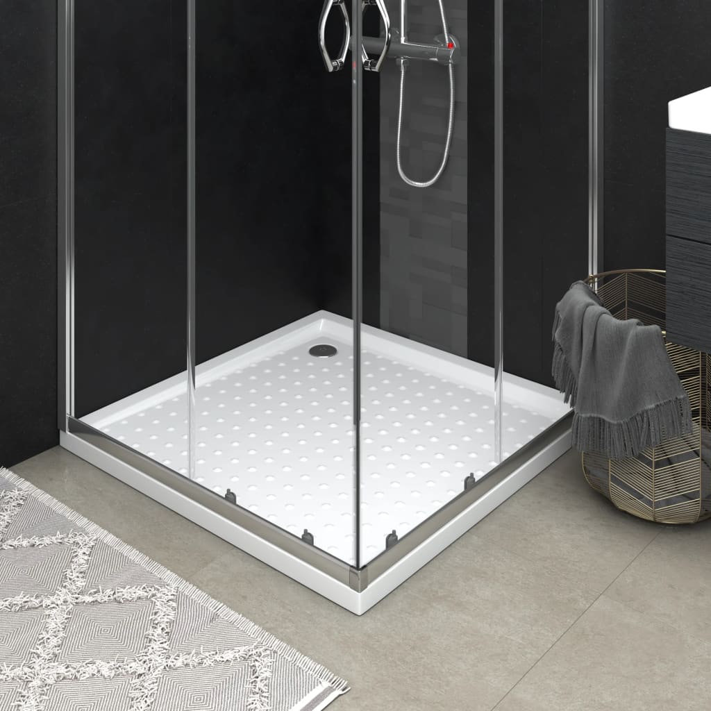 Receveur de douche avec picots Blanc 80x80x4 cm ABS