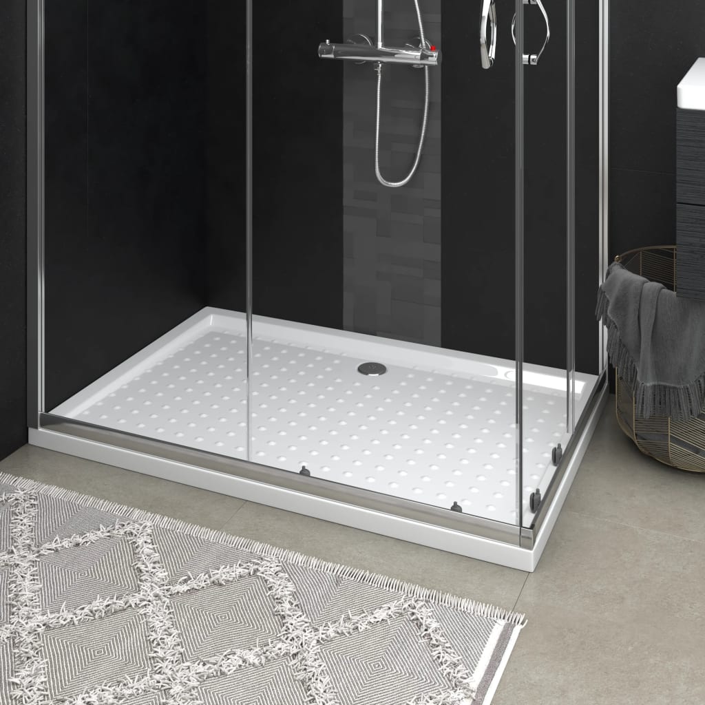 Receveur de douche avec picots Blanc 80x120x4 cm ABS