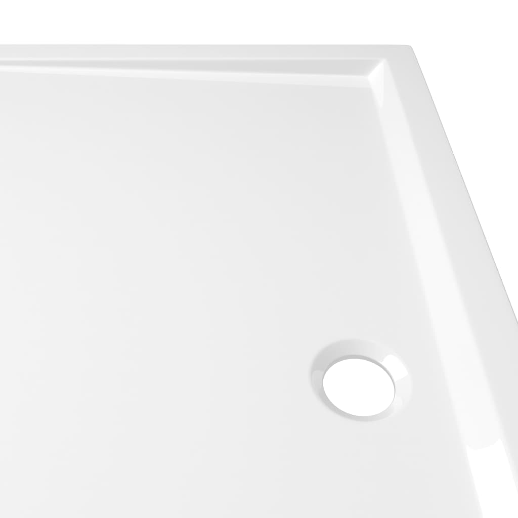 White ABS rectangular shower tray 80x90 cm