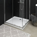 White ABS rectangular shower tray 80x90 cm