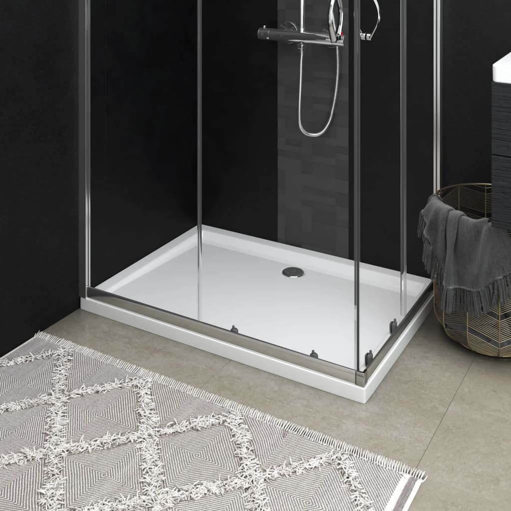 White ABS rectangular shower tray 80x110 cm