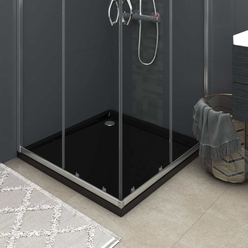 Receveur de douche carré ABS Noir 80x80 cm