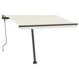 Jeu de poteaux d'auvent anthracite 300x245 cm fer