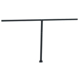 Jeu de poteaux d'auvent anthracite 450x245 cm fer