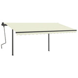 Jeu de poteaux d'auvent anthracite 450x245 cm fer