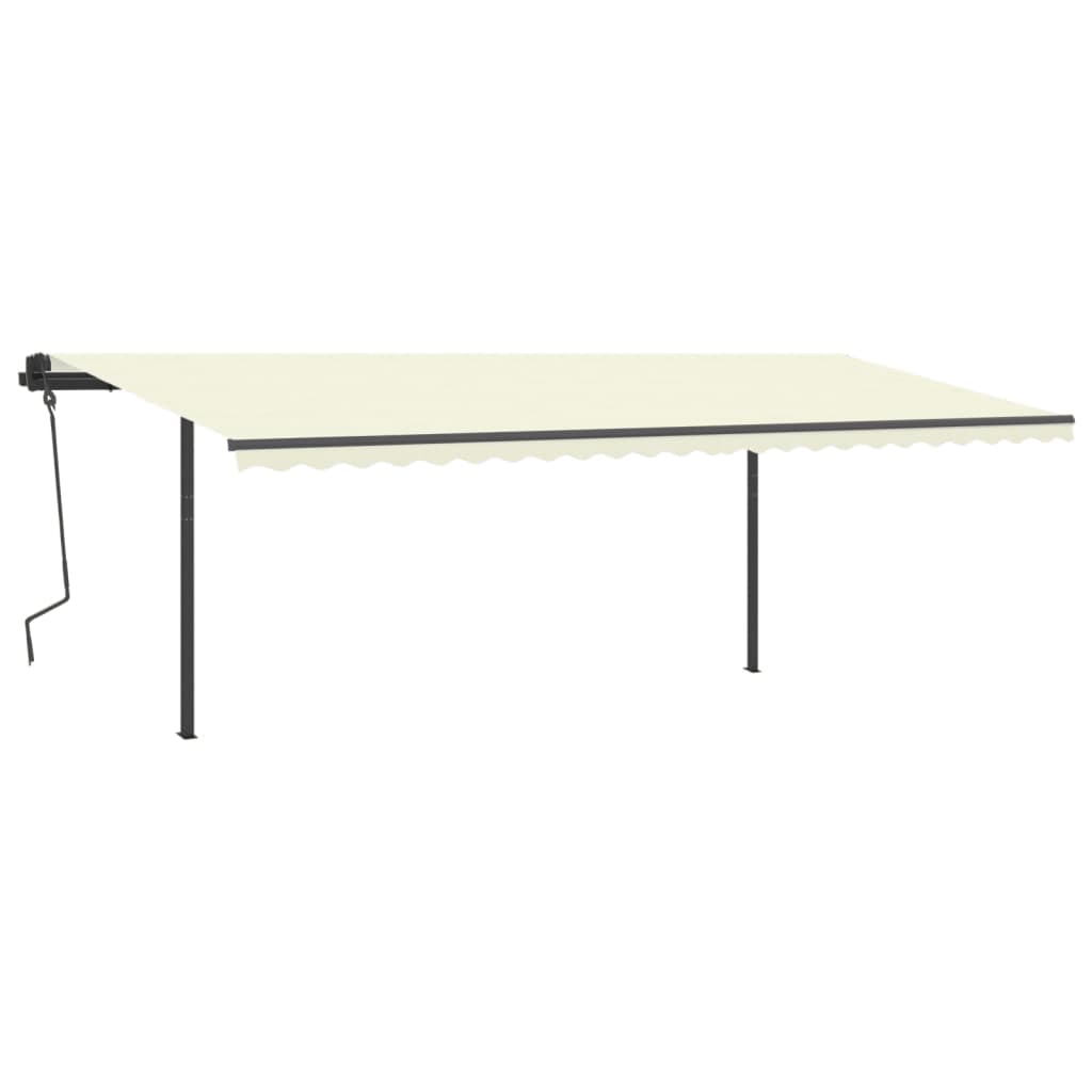 Jeu de poteaux d'auvent anthracite 600x245 cm fer