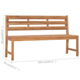 Banc de jardin 150 cm Bois de teck solide