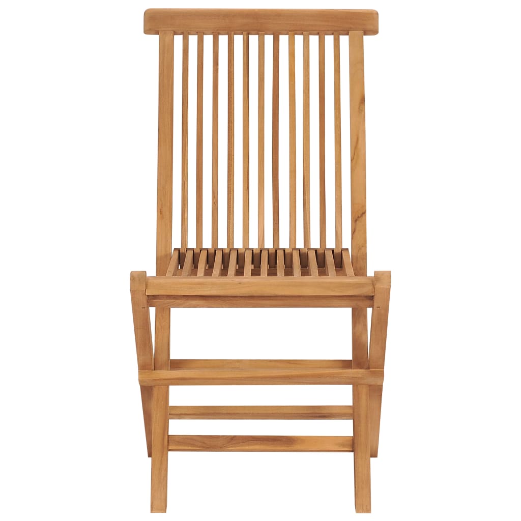 Chaises de jardin pliables lot de 4 Bois de teck massif