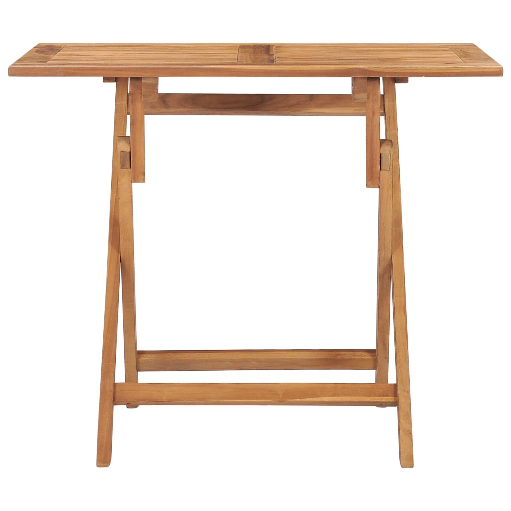 Table à dîner pliable de jardin 90x60x75 cm Bois de teck solide