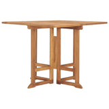 Table à dîner pliable de jardin Ø90x75 cm Bois de teck solide