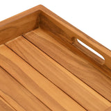 Plateau de service 60x35 cm Bois de teck massif