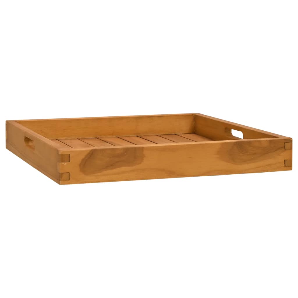 Plateau de service 50x50 cm Bois de teck massif