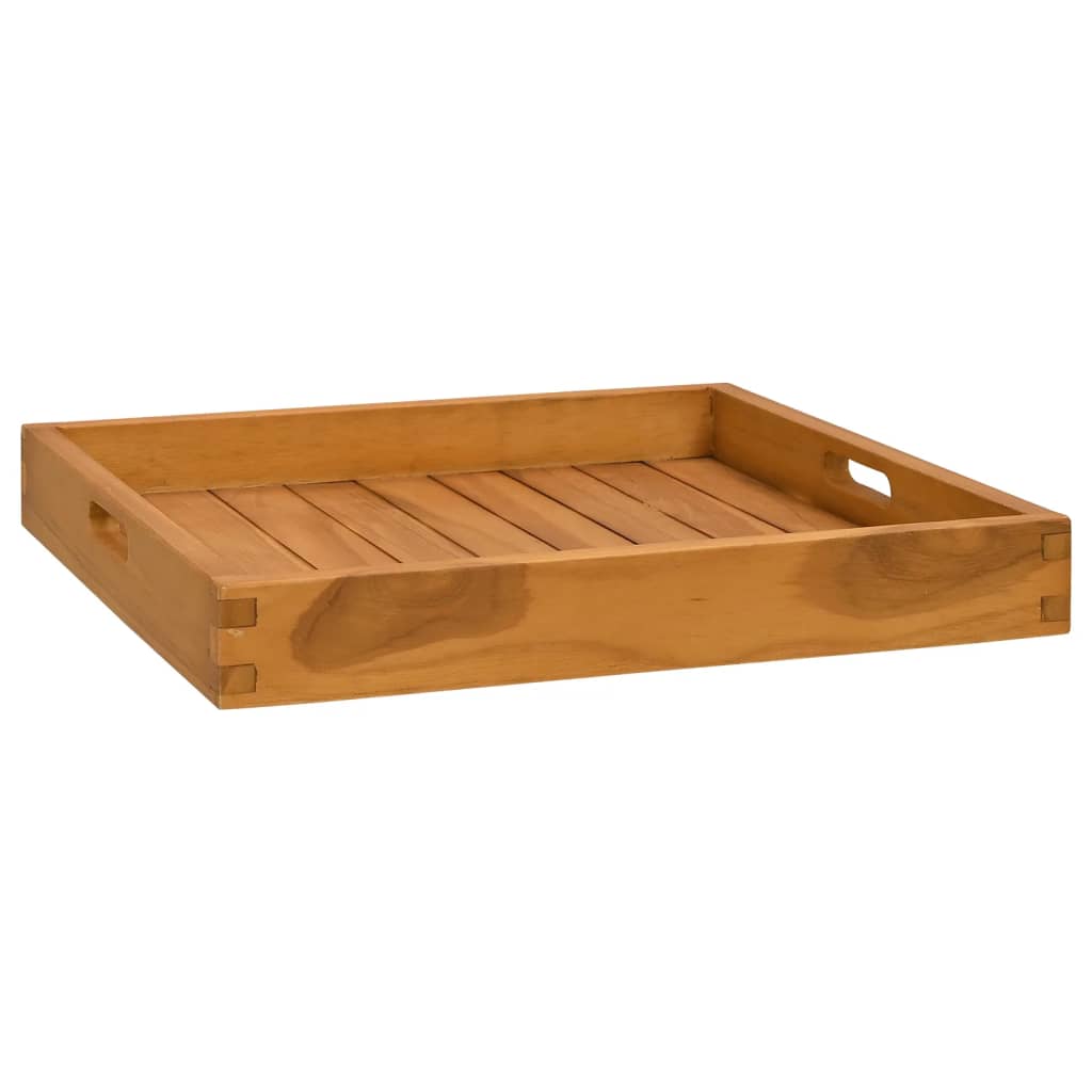 Plateau de service 50x50 cm Bois de teck massif