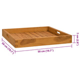 Plateau de service 50x50 cm Bois de teck massif