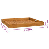 Plateau de service 70x70 cm Bois de teck massif