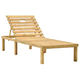 Chaise longue de jardin avec table Bois de pin imprégné