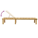 Chaise longue de jardin avec table Bois de pin imprégné