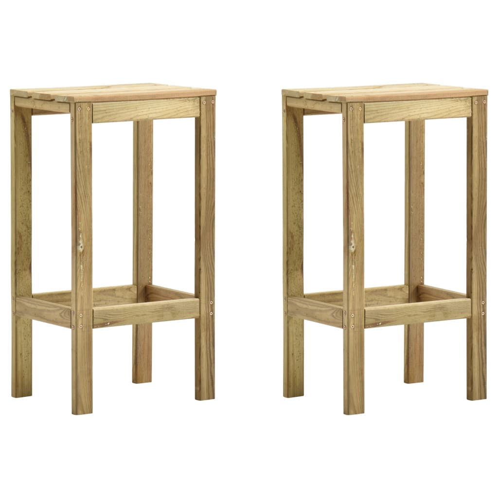 Garden bar stools set of 2 Impregnated pine wood