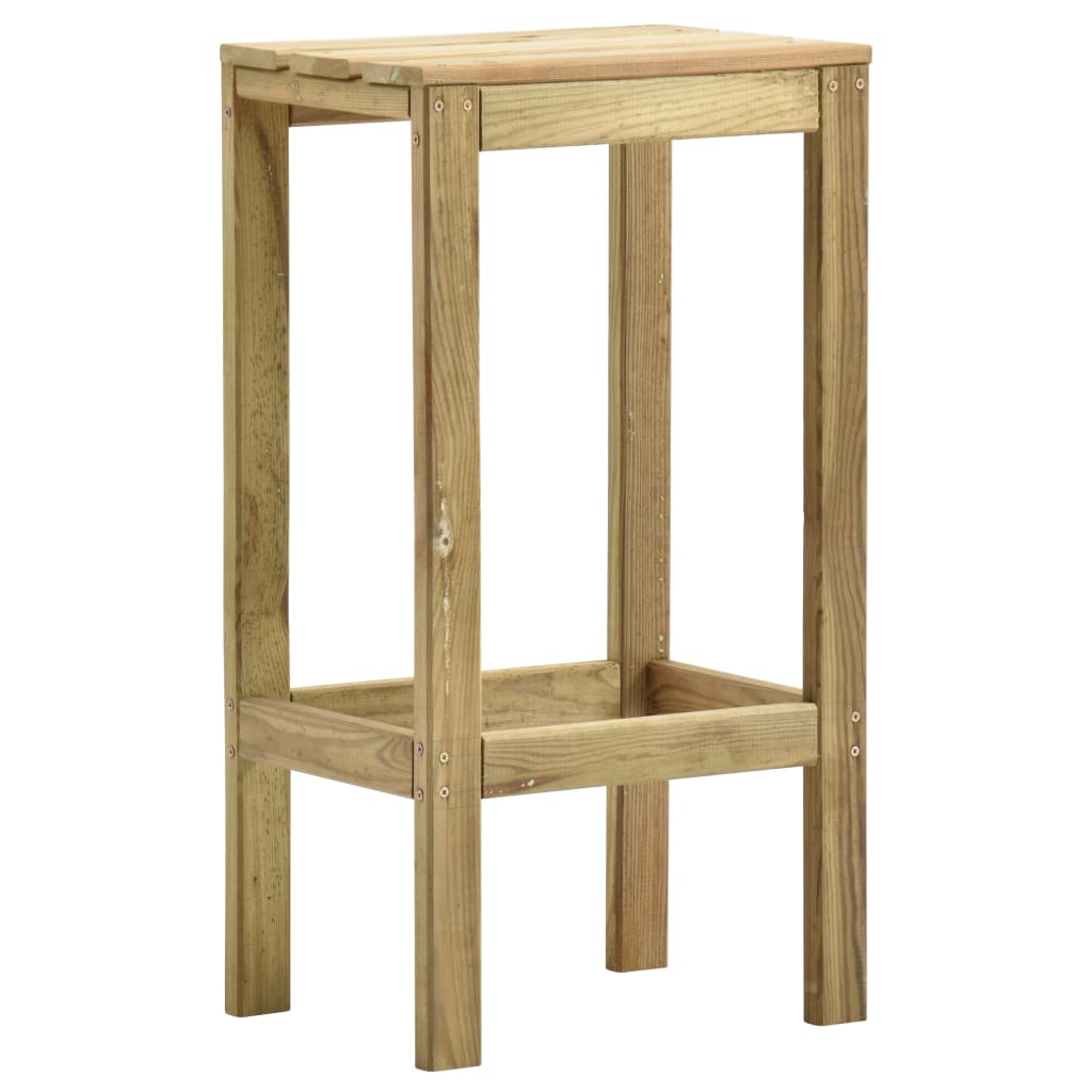 Garden bar stools set of 2 Impregnated pine wood