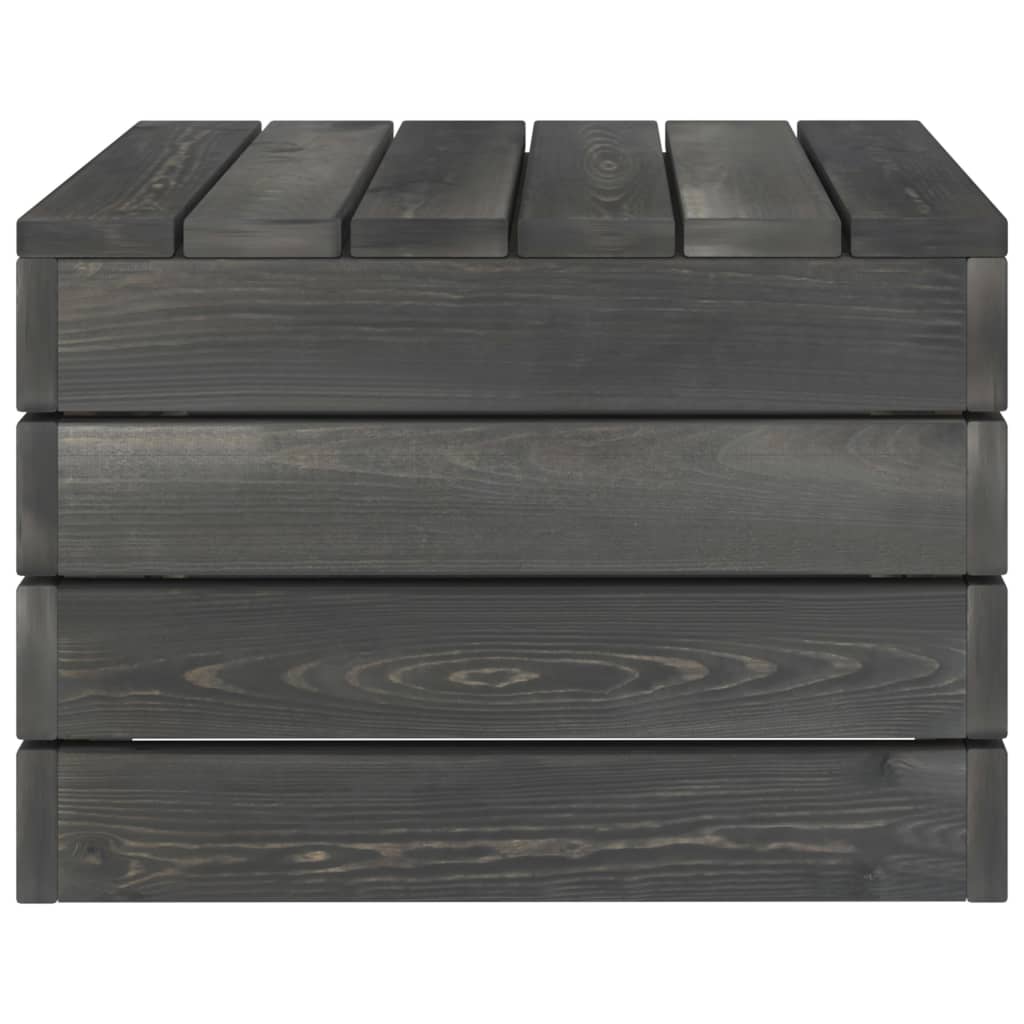 Table palette de jardin Bois de pin massif Gris foncé