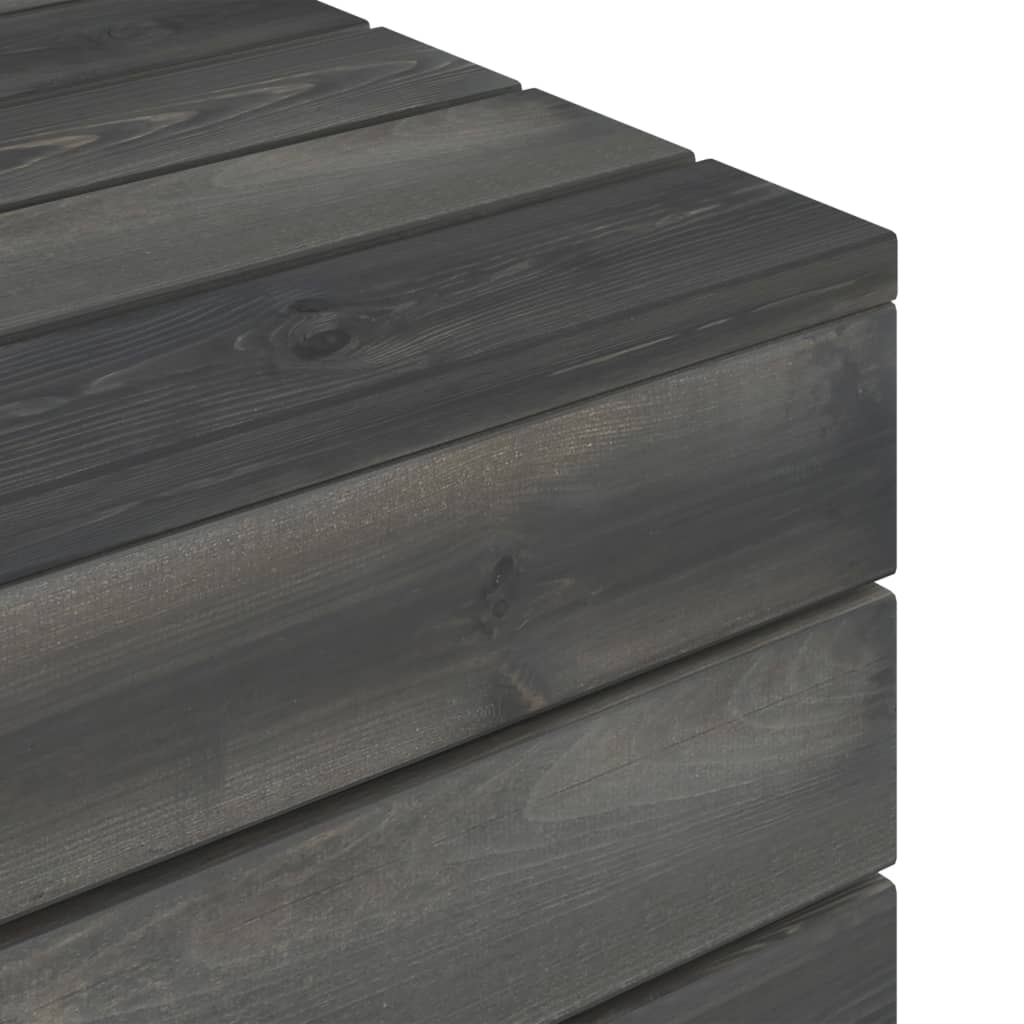 Table palette de jardin Bois de pin massif Gris foncé