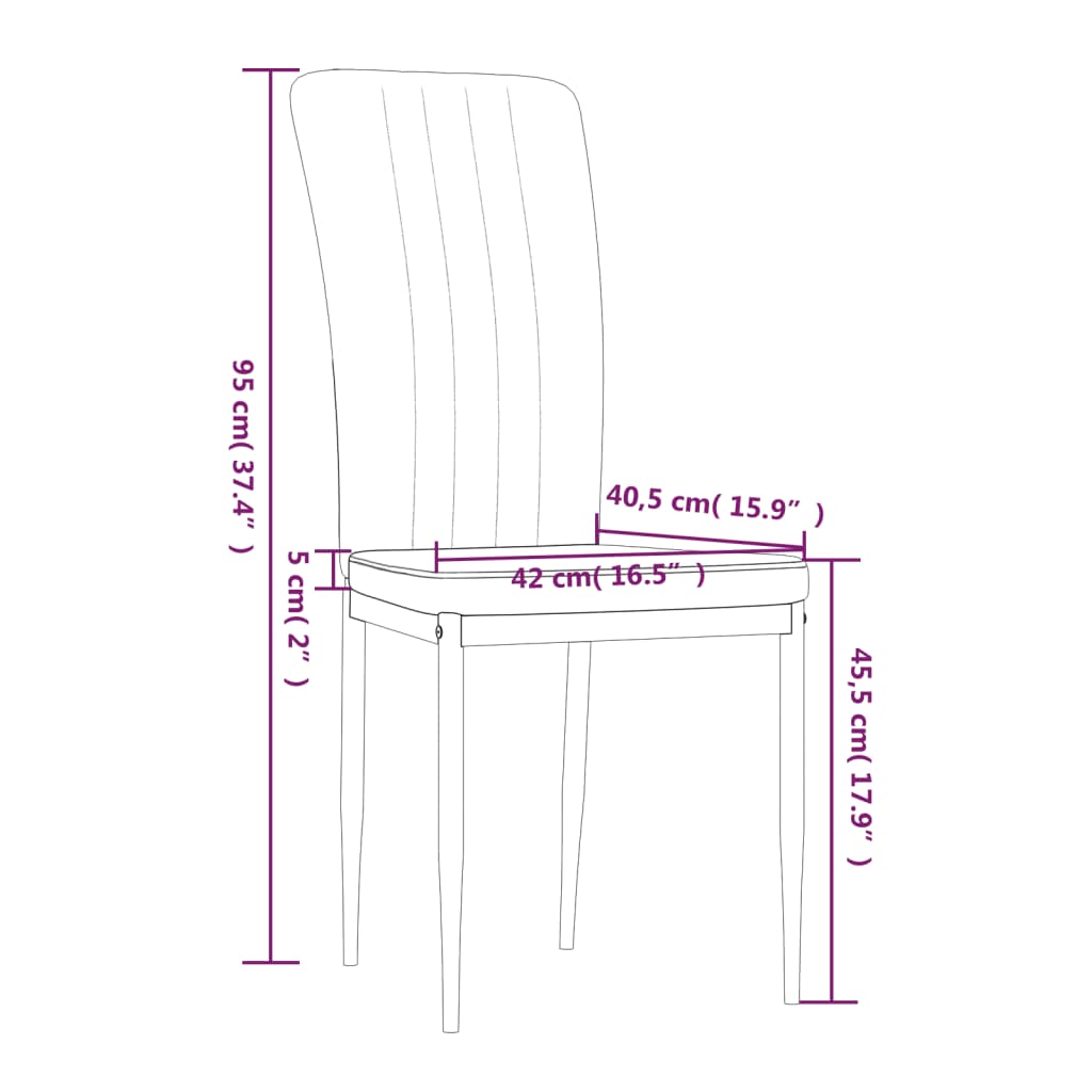 Chaises à manger lot de 4 Vert foncé Velours