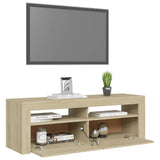 Meuble TV avec lumières LED chêne sonoma 120x35x40 cm