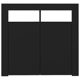 Sideboard mit LED-Leuchten schwarz 80x35x75 cm