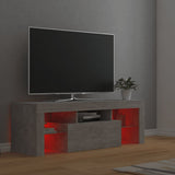 Meuble TV avec lumières LED gris béton 120x35x40 cm