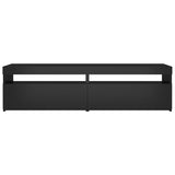 Meubles TV 2 pcs avec lumières LED Noir 75x35x40 cm