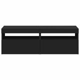 Meubles TV avec lumières LED 2 pcs Noir 60x35x40 cm